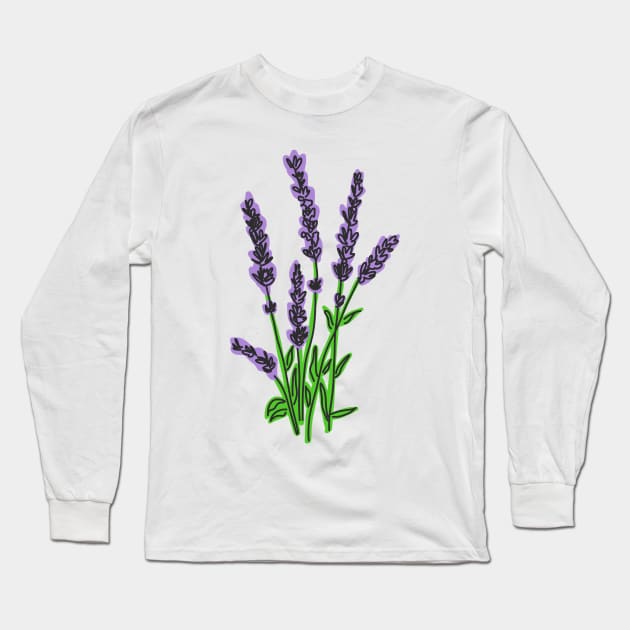 Lavender Long Sleeve T-Shirt by panco